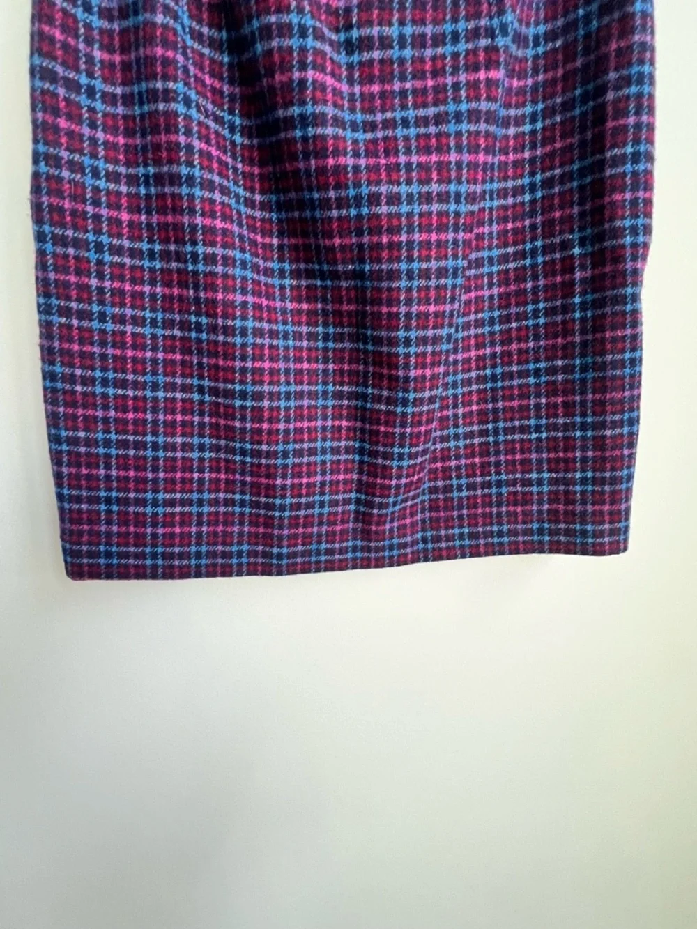 New TALBOTS plaid wool faux wrap Skirt lined Academia preppy Scalloped Old Money - Picture 14 of 14